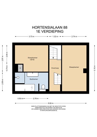 Floorplan - Hortensialaan 88, 1431 VD Aalsmeer